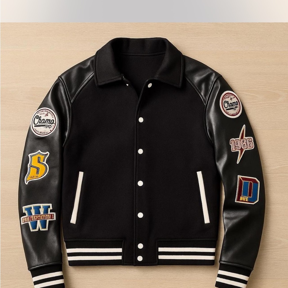 Fashion Nova Black and White Varsity Jacket